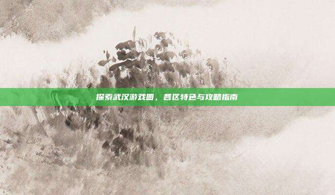 探索武汉游戏圈，各区特色与攻略指南