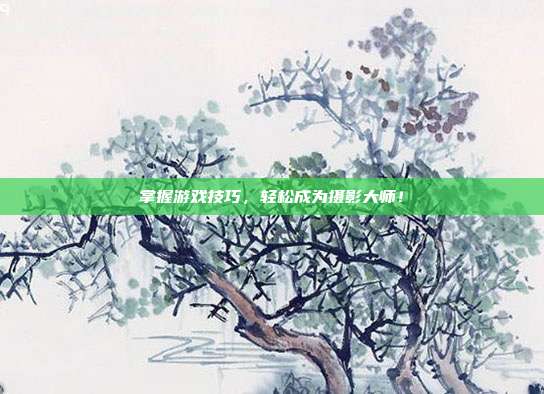 掌握游戏技巧，轻松成为摄影大师！